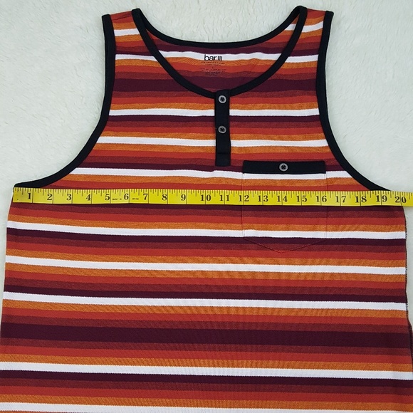 Bar lll Mens Striped Tank Top Sz Large - Picture 5 of 8